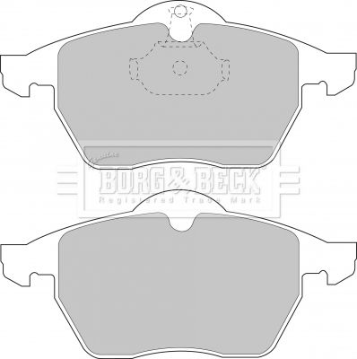 BORG & BECK Комплект тормозных колодок, дисковый тормоз BBP1444